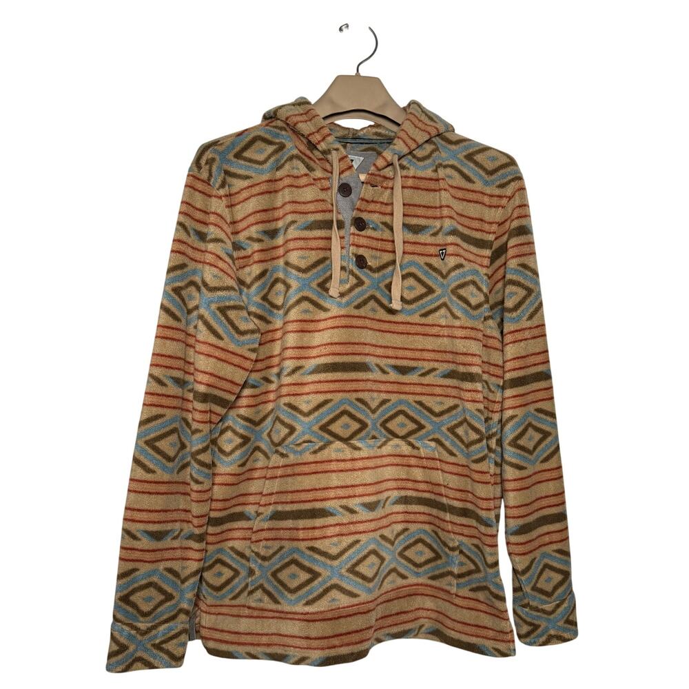 Vissla Hoodie Mens LARGE Multicolored Descanso Pullover Skate Travel Kangaroo